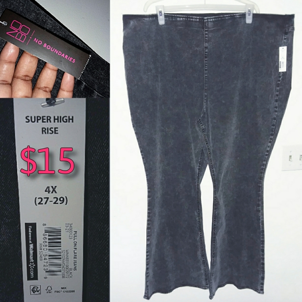 Acid Wash Flare Jeggings